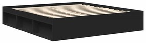 Estrutura de cama 200x200 cm preto