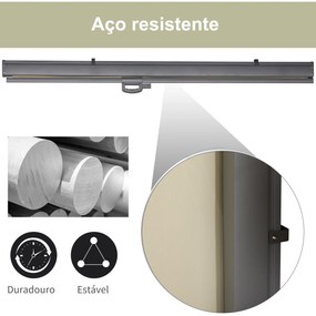 Outsunny Toldo Lateral Retrátil para Terraço Pátio ou Jardim Toldo de Privacidade para Exterior Dobrável 300x180cm Bege