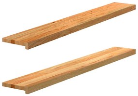 vidaXL Soleiras da janela 2 pcs 140x20x2 cm carvalho castanho-claro