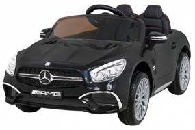 Carro elétrico para Crianças 12V Mercedes Benz AMG SL65 S Rodas de EVA, Assento de couro Preto