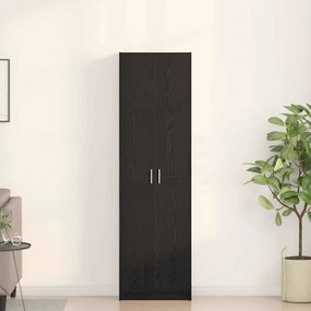 vidaXL Guarda-roupa Carvalho preto 55 x 25 x 189 cm Madeira processada