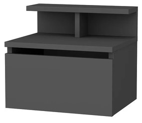 Mesa de Cabeceira "Astrid" - Cinzento - 39.8x31.9x35cm - Design Minima