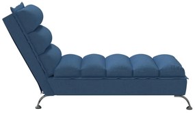 Chaise lounge com almofadões tecido azul