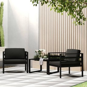vidaXL Sofás individuais 2 pcs com almofadões alumínio antracite