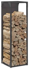 Suporte para lenha 25x25x80 cm aço laminado a frio preto