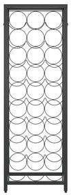 Garrafeira para 27 garrafas 34x18x100 cm ferro forjado preto