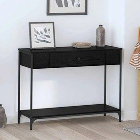 vidaXL Aparador Carvalho preto 100 x 34.5 x 75 cm Madeira processada