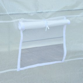 Estufa Tipo Túnel 245x200x200cm Estufa de Jardim com Portas Enroláveis
