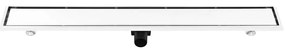 Dreno de chuveiro com tampa 2 em 1 103x14 cm aço inoxidável