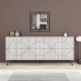 Aparador "Dune" - 184x77.4x35 cm - Branco Antigo - Design Moderno