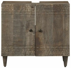 Armário para lavatório 62x33x58 cm madeira de mangueira maciça