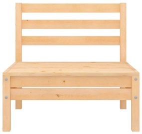 Sofás de centro para jardim 2 pcs madeira de pinho maciça