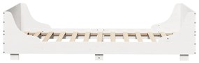 Cama sem colchão 90x190 cm madeira de pinho maciça branco