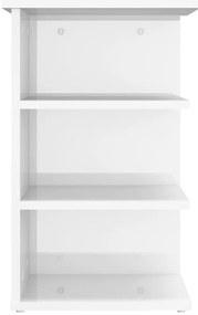 Móvel lateral 35x35x55 cm derivados de madeira branco brilhante