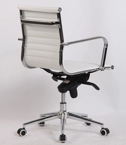 Cadeira de escritório ALABAMA NEW, giratório, pele sintética branca