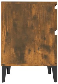 Mesa de cabeceira 40x35x50 cm cor carvalho fumado