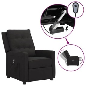 vidaXL Poltrona elétrica reclinável tecido preto