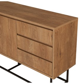 Conjunto de Mobiliário de Sala Laxus – Nogueira/Preto – 90x39x40 cm