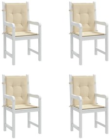 Almofadões lombares p/ cadeiras de jardim 4pcs oxford bege
