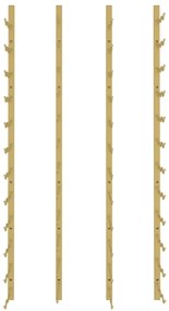 Garrafeira de parede para 36 garrafas 2 pcs ferro dourado