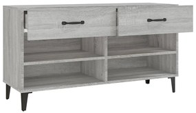 Sapateira 102x35x55 cm derivados de madeira sonoma cinza
