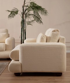 Sofá de 3 Lugares River – Bege – 230 cm x 105 cm x 90 cm