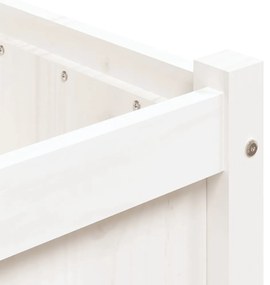 Vaso/floreira de jardim 90x50x70 cm madeira pinho maciça branco