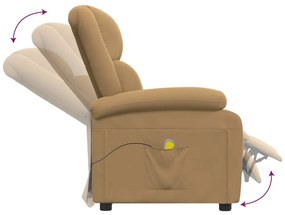 Poltrona de massagens veludo castanho