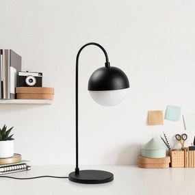 Candeeiro de Mesa Horn – Preto e Branco – 18 x 25 x 53 cm