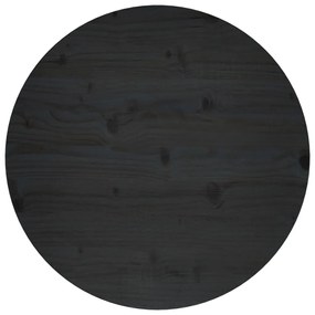 Tampo de mesa pinho maciço Ø60x2,5 cm preto