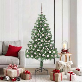 vidaXL Árvore de Natal com 300 LEDs com suporte Verde 180 cm PVC