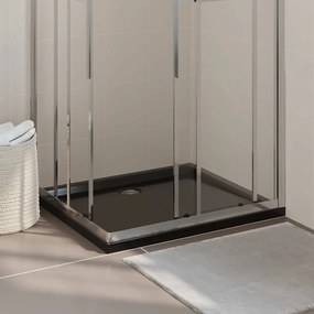Base de chuveiro retangular 80x90 cm ABS preto