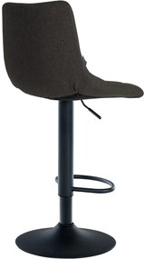 Conjunto de 2 bancos altos Jerry em tecido com estrutura preta 87-108,5 x 43 x 46,5 cm Cinzento escuro