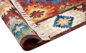 Tapete Kilim em lã multicolor 80 x 150 cm ZOVUNI Beliani