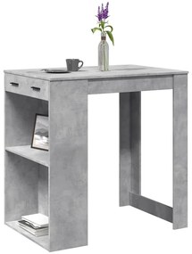 Mesa de bar 102x70x103,5 cm derivados madeira cinzento cimento