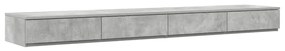 Gavetas para cama vidaXL Cinza Concreto 200x36,5x16,5 cm Madeira de En