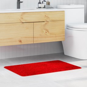 Tapete de Banho Retangular Vermelho 60x90 cm Polipropileno Antiderrapante