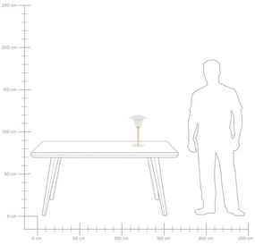 Candeeiro de mesa em madeira branca 39 cm MOPPY Beliani