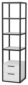 Estante Robbins – Preto e Branco – 39x39x160 cm