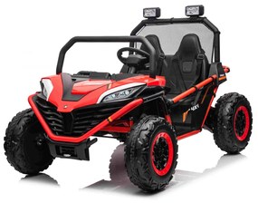 Carro elétrico para Crianças 24V 2 Lugares Buggy FASTER Rodas de EVA, Assento de couro Vermelho