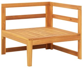 2 pcs conj. lounge de jardim c/ almofadões cinza-escuro acácia