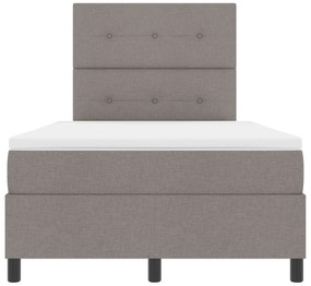 Cama Box Spring com Colchão Taupe 120x200 cm de Tecido