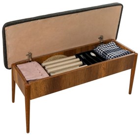 Banco Vina – Noz e Antracite – 110x85x40 cm