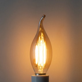 Set van 5 E14 dimbare LED lampen BXS35 goud 4W 450 lm 2200K