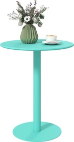 Mesa de bar redonda para 2 pessoas, Ø60 cm, moderna (CADEIRAS NÂO INCLUIDAS),  com base redonda e estrutura em aço, para interior e exterior, verde