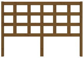 Cabeceira de cama 145,5x4x100 cm pinho maciço castanho mel