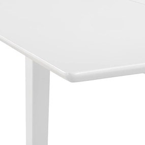 Mesa de jantar extensível (80-120)x80x74 cm MDF branco