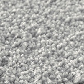 Tapete Shaggy vidaXL com Costura de Látex Cinza ø160 cm
