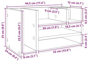 Organizador de secretária 44,5x24x25cm derivados madeira branco
