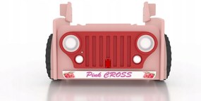Cama para criança, Carro Jeep Rosa Com Luzes LED, Oferta colchão e estrado ‎207 x 116 x 76 cm Rosa